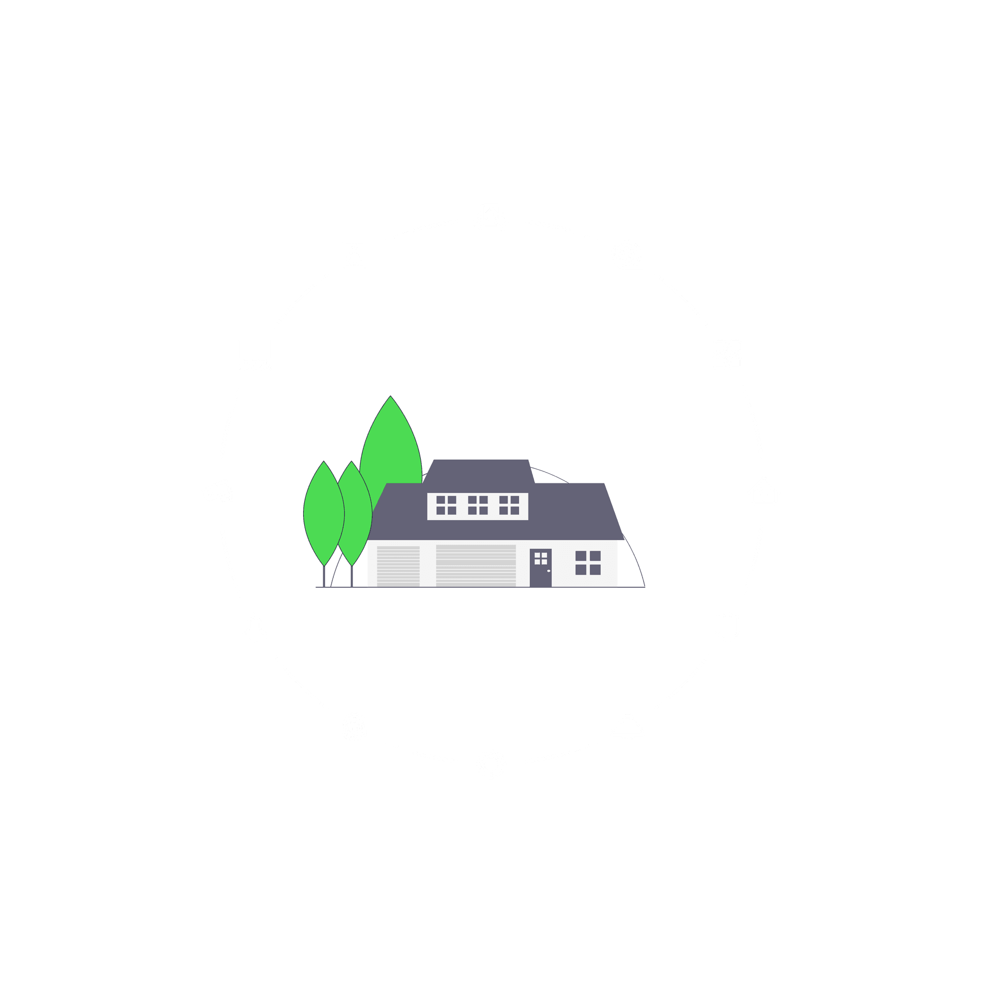 Illustration of a smart home
